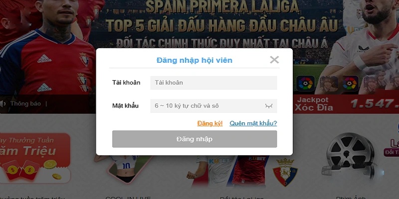 3 bước đăng nhập Hubet